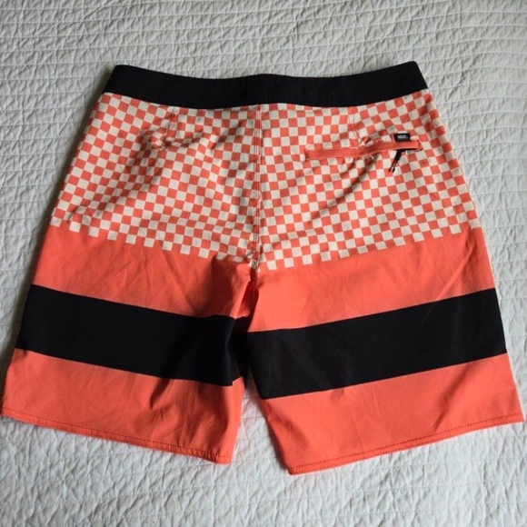 Vans Era Men Boardshorts Orange Black Amd White New 052025 - Picture 5 of 9